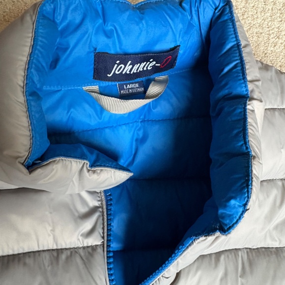 Johnnie-O Hudson Quilted 2 Way Zip Vest Gray Large - Picture 11 of 16